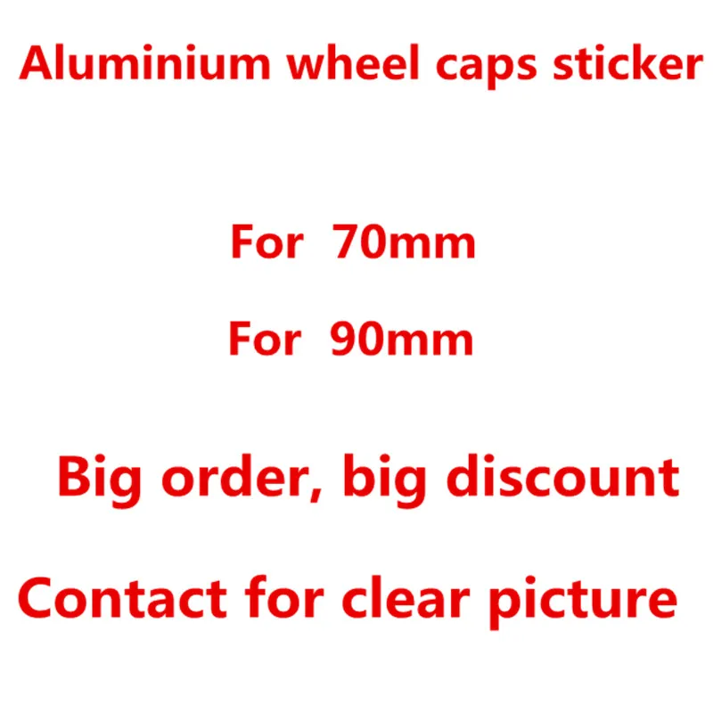 

400pcs New Car Styling 3D Aluminium 45mm 70mm 90mm Black Wheel Hub Centre Cap Sticker Badge Emblem