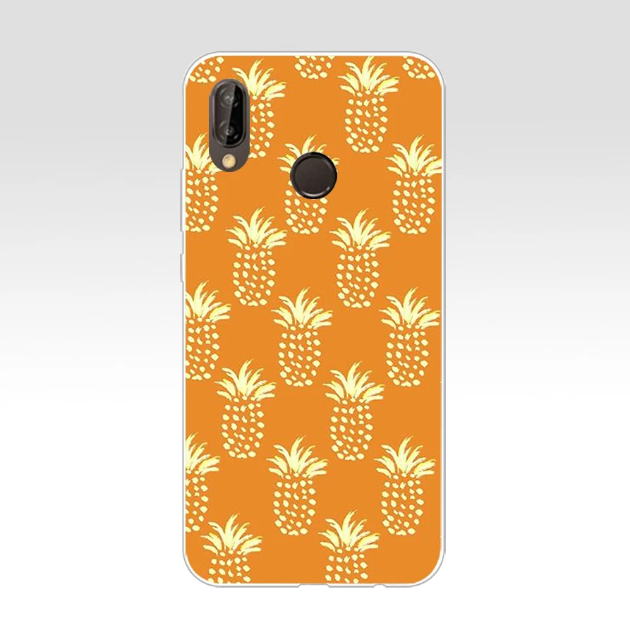 Мягкий силиконовый чехол из ТПУ 77AQ с принтом фруктов ананасов для huawei p 20 lite pro y6 2017