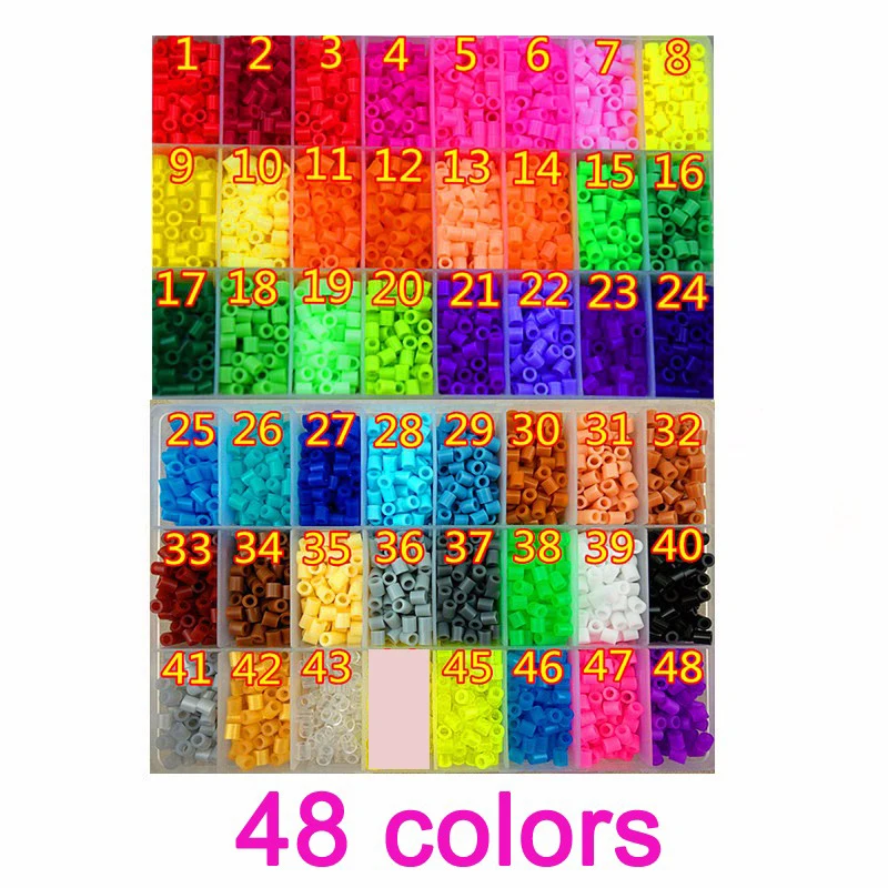 500 г/пакет 48 цветов глажка бисер 5 мм|puzzle diy|jigsaw puzzleperler beads |
