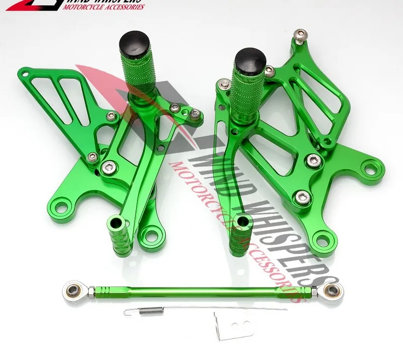 Motorcycle CNC Aluminum Adjustable Rearset Footpegs For Kawasaki Ninja ZX-6R ZX6R ZX636 2005-2008 05 06 07 08 | Автомобили и