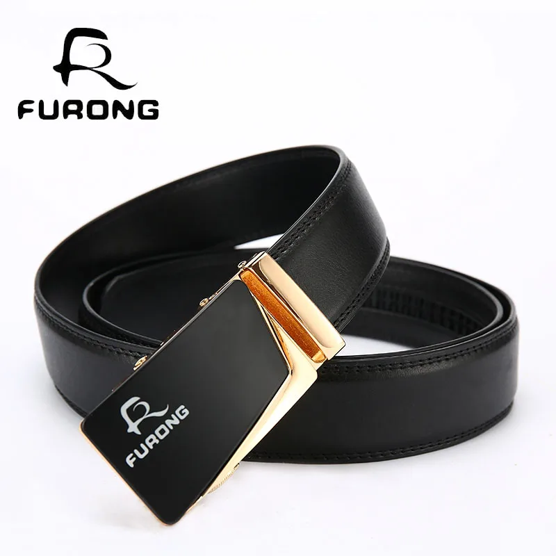High Quality Strap Metal Automatic Buckle 4 Color Genuine Split Leather Business Man Belts Luxury Leather Belts For Men Business
