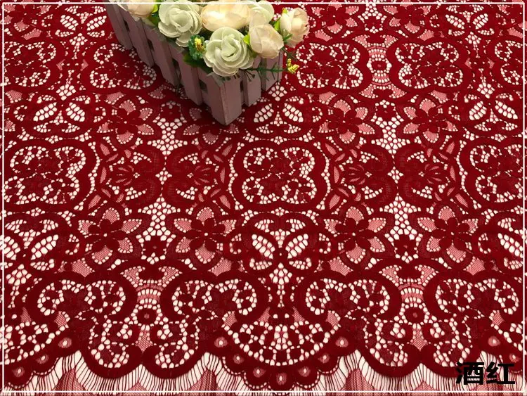 wine red LASUI C0322 1 шт. 8 цветов без выцветания смешанные цвета великолепные полые французские ресницы позиционирования кружевной ткани - Цвет: wine red