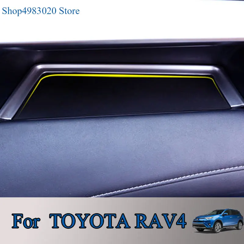 Фото ABS хром для Toyota RAV4 2016 2017 2018 бардачок светлая полоса хранения копилок наклейки
