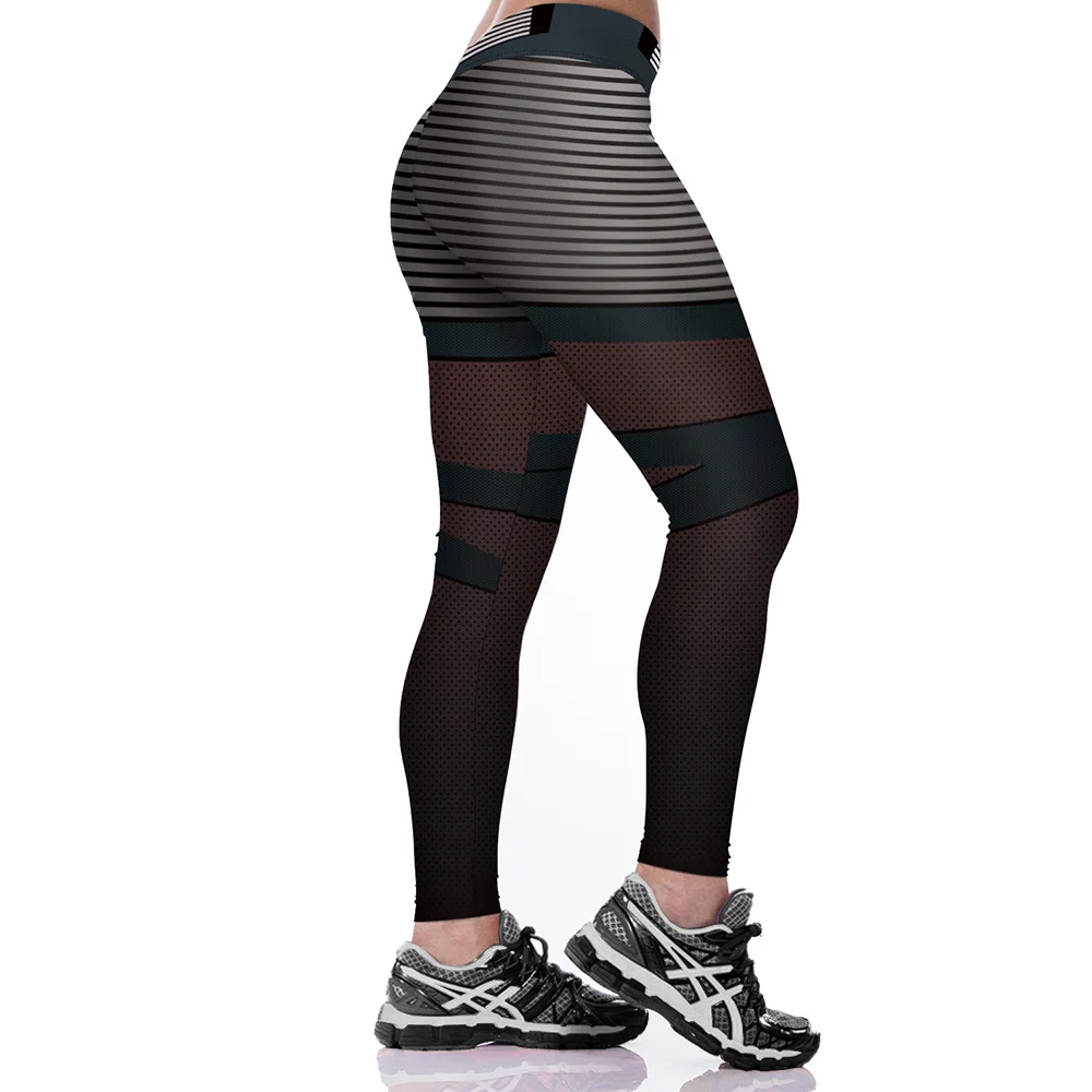 Леггинсы для фитнеса в полоску с 3D Цифровым принтом|fitness legging|digital printleggings leggings |