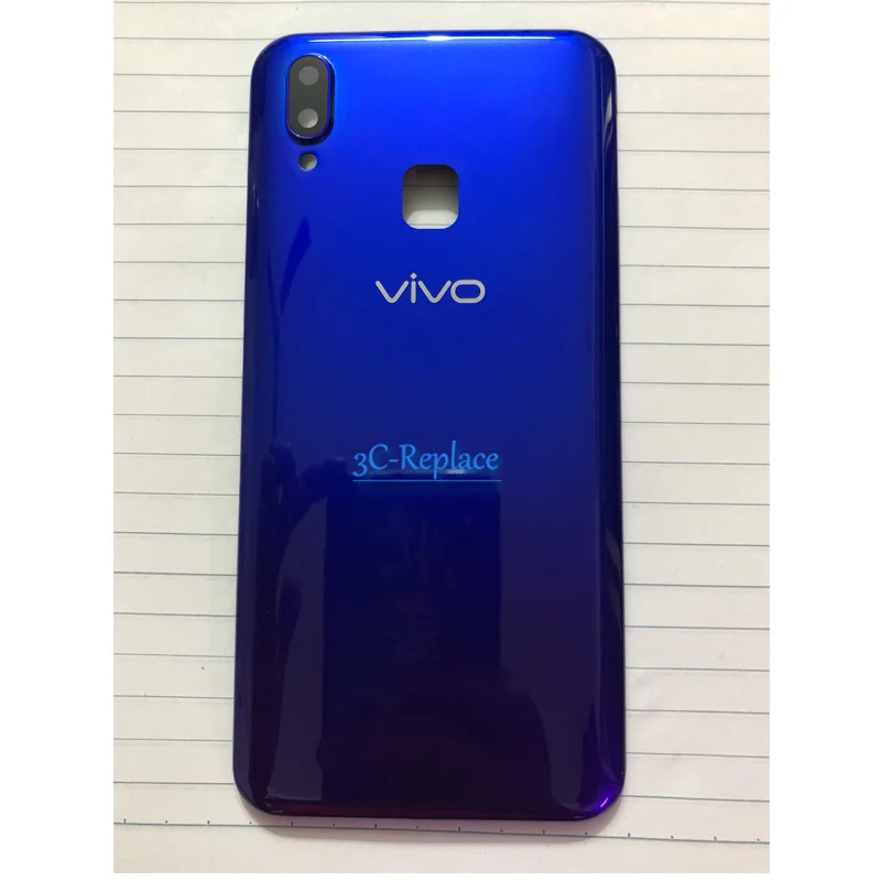 Blue purple Для BBK Vivo Y91 Y91i Y91c Y93 Y93s Y93st Y93 Lite Y95 U1 задняя крышка батарейного отсека Крышка корпуса чехол Задняя стеклянная линза запчасти для замены - Цвет: Blue purple