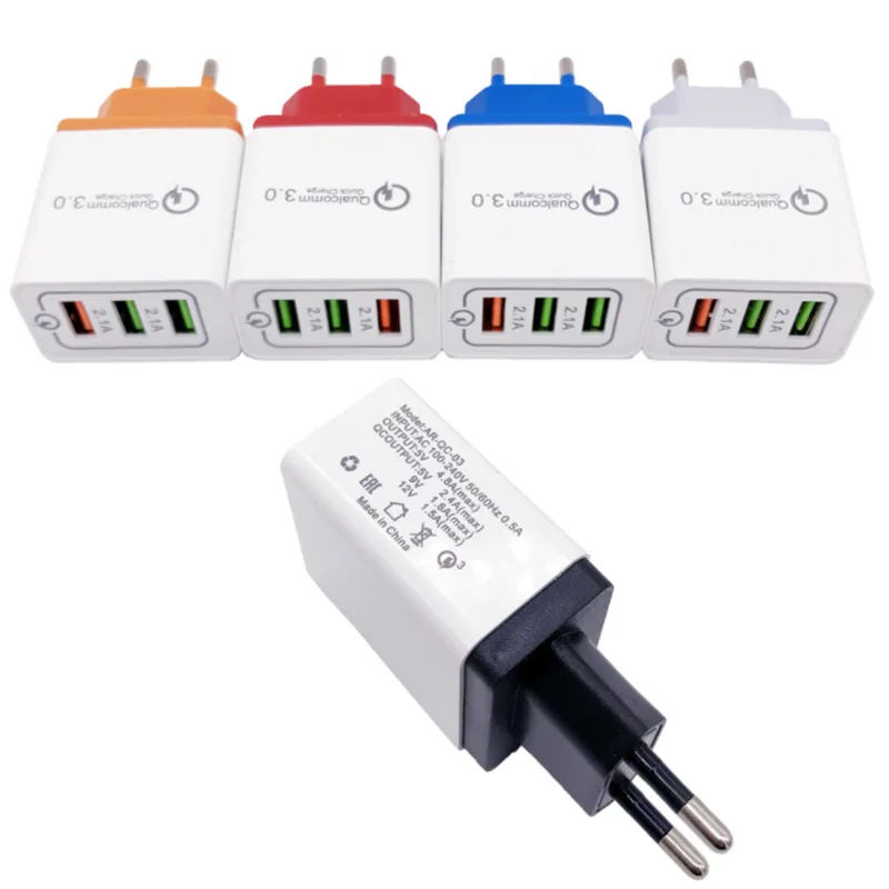 Rovtop QC 3 0 18 Вт USB Quick Charge 5 в а зарядное устройство для мобильного телефона Iphone EU US Plug