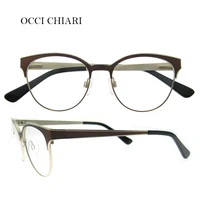 occi chiari metal eyeglasses frames cat eye glasses frame women fashion clear lense eyewear optical prescription spectacles eyes