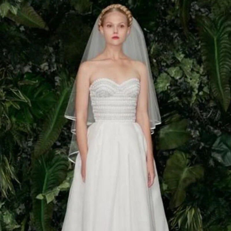 Свадебная фата с гребнем 2017 привлекательная пряжа окрашенная Однослойная