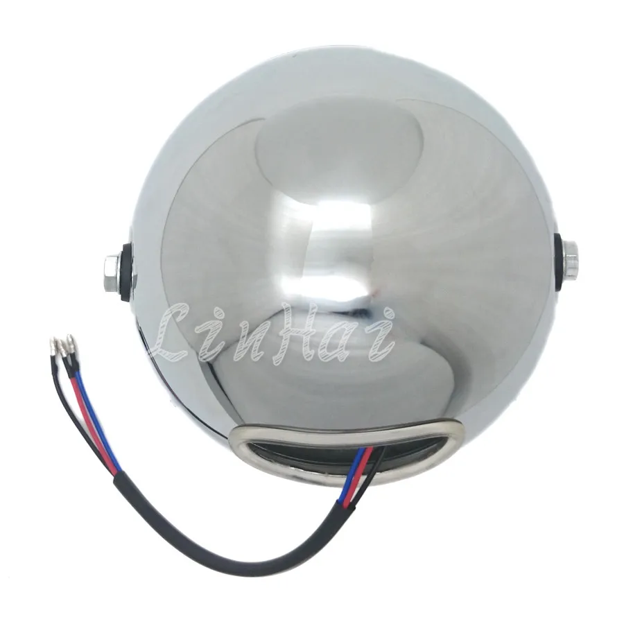 7 дюймовая мотоциклетная хромированная цилиндрическая фара с заборной решеткой