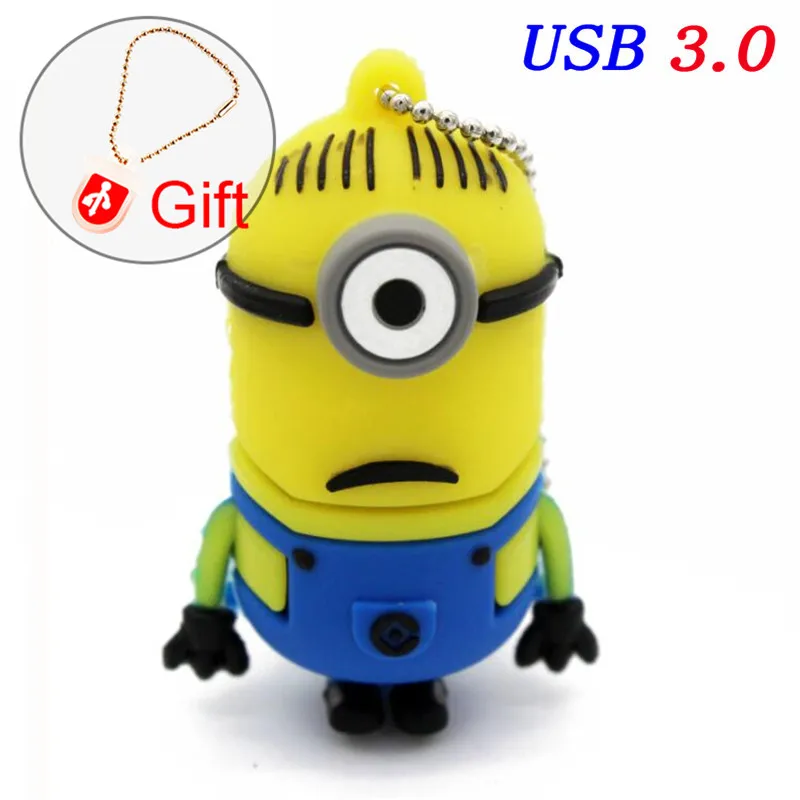 A JASTER 3,0 Гадкий я мультфильм Миньоны флеш-накопитель USB 3,0 4G 8G 16G U диск флешки/карта памяти/диск/ручка привода/подарок - Цвет: A