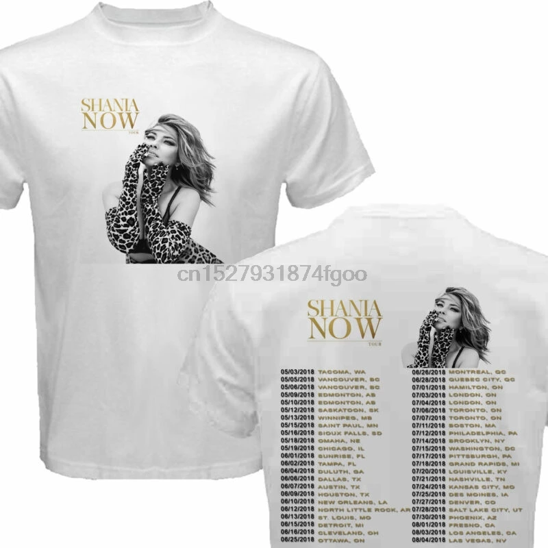 Новая футболка SHANIA TWAIN NOW TOUR DATES размер S до 5XL|Мужские футболки| |