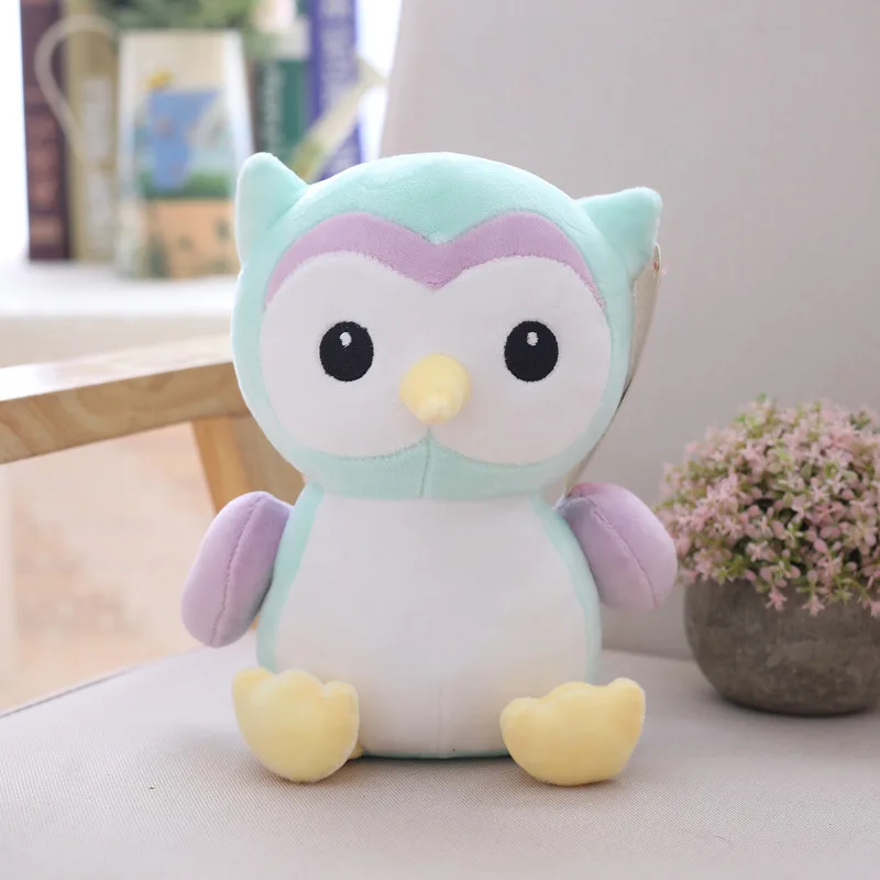 25CM Плюшевая Радужная игрушечный Единорог Unicornio мягкая чучела Животные Кукла "Сова" игрушки для детей маленьких девочек Рождественский фантастический подарок - Цвет: 25CM