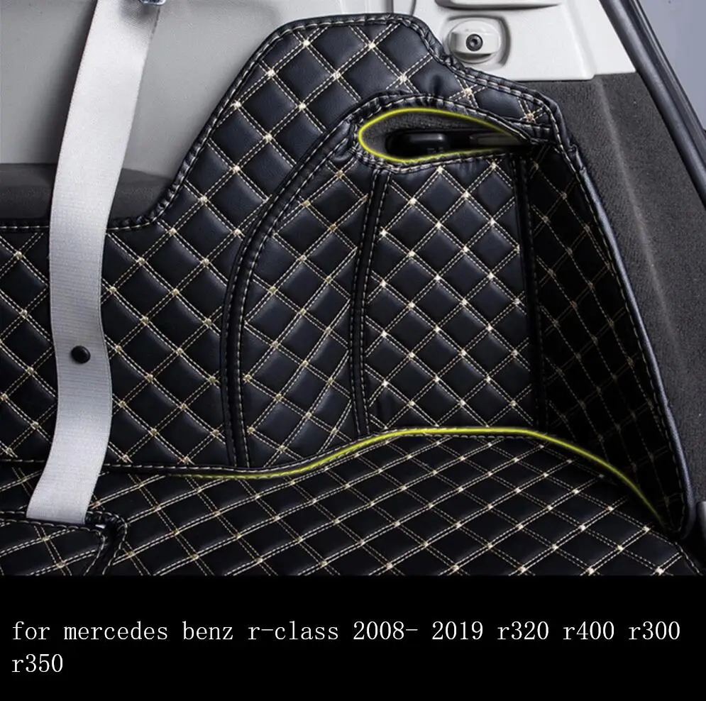 Коврик для багажника из волоконной кожи mercedes benz r class 2008 2019 r320 r400 r300 r350