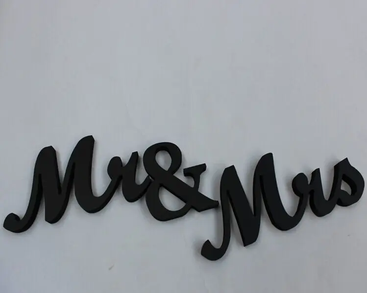 Деревянный домашний декор MR & MRS Белый Черный Алфавит украшения реквизит для