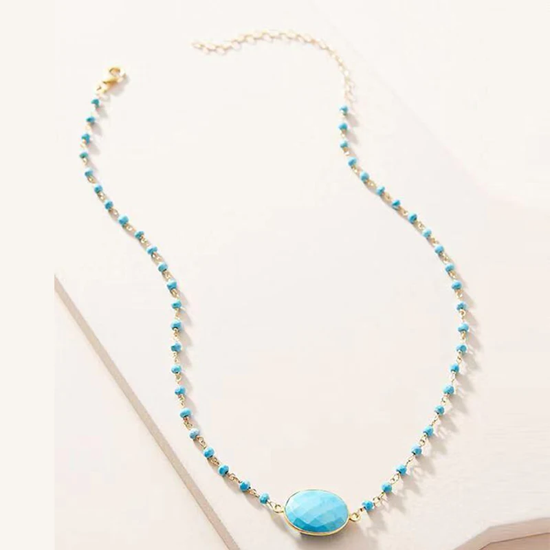 Богемное модное ожерелье с розовыми гранеными бусинами барокко популярные