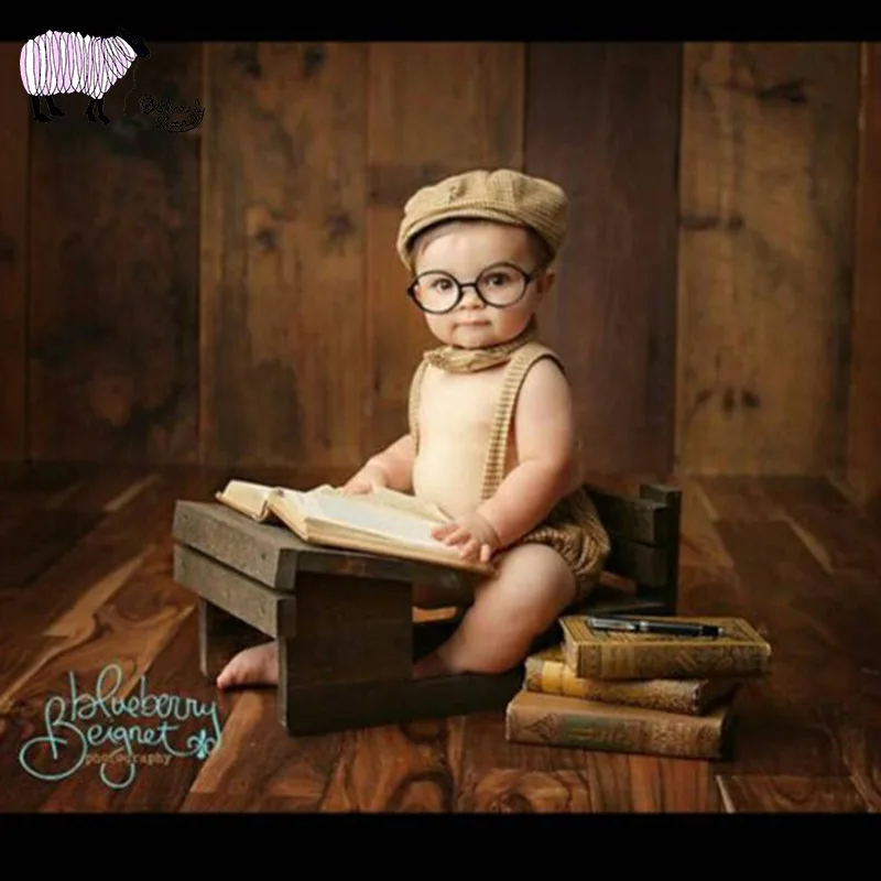 Newborn Baby Photography Writing Desk Props Girl Boy Photo Shoot Studio Posing Wooden bebe fotografia Accessories | Детская одежда и