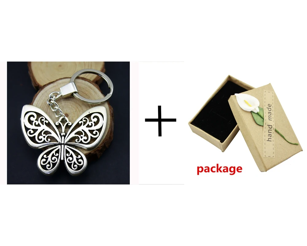 Home Decor Metal Crafts Party Favors butterfly Pendants DIY Car Key Ring Holder Souvenir Gift Optional Package Box | Дом и сад