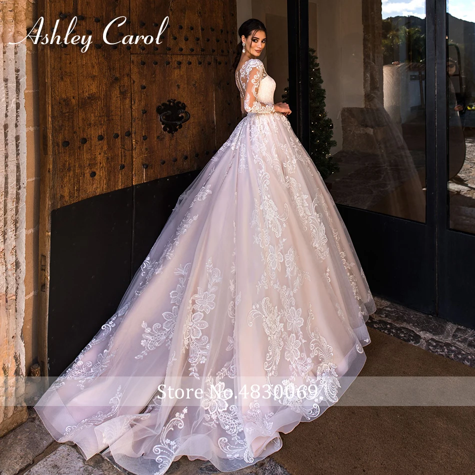 Свадебное платье с длинным рукавом Ashley Carol 2020 романтичное пляжное ТРАПЕЦИЕВИДНОЕ