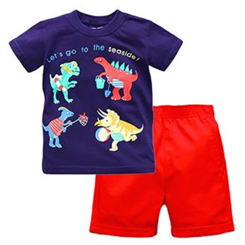 

Little Maven/Новинка; Сезон лето; Брендовая детская одежда с круглым вырезом и рисунком динозавра; Качественные Хлопковые вязаные повседневные к...