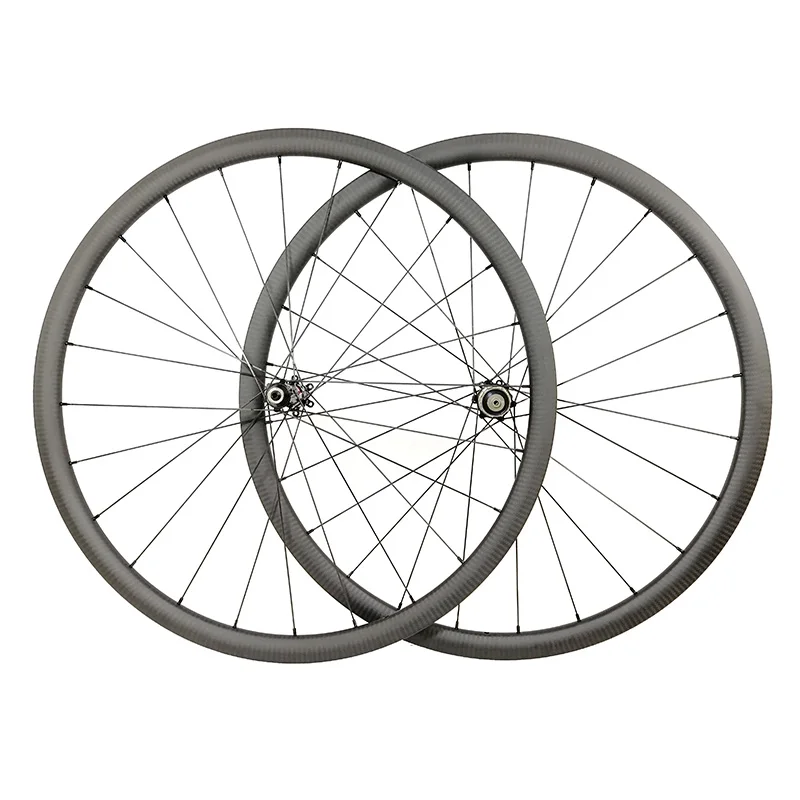 Легкий прямой тяга 30 мм Дорожный диск клинчер Углеродные колеса 700C 24 ширина 24h 28h