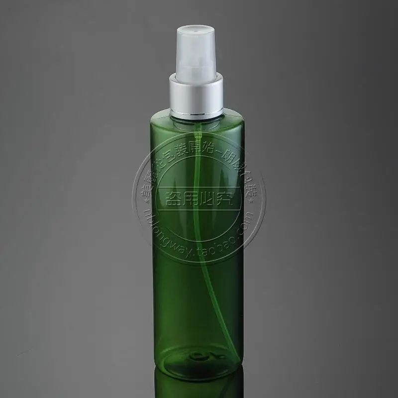 

wholesale 250ml green anodized spray pump perfume bottles containes ,high quality, free shipping ,20pc/lot