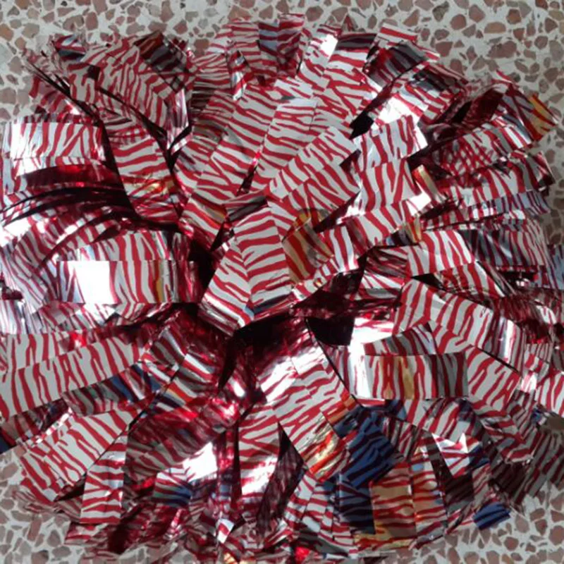 1 шт. помпон для чирлидинга poms 6 &quotручка летучая мышь цвета металлик красный