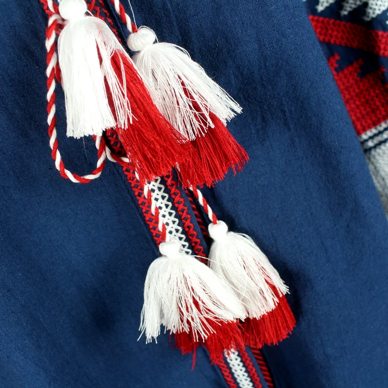 Новинка 2017 мягкая широкая хлопковая блузка с вышивкой в стиле бохо традиционный