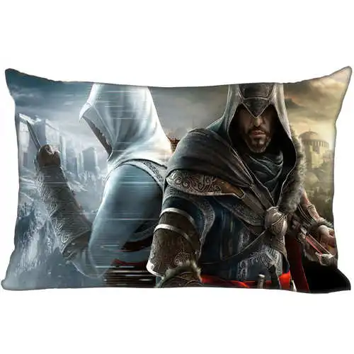 Лучший пользовательский чехол для подушки assassins_creed(1)@ спальня дома прямоугольная Наволочка на молнии(одна сторона)@ 181205-05-01-26 - Цвет: Pillowcase