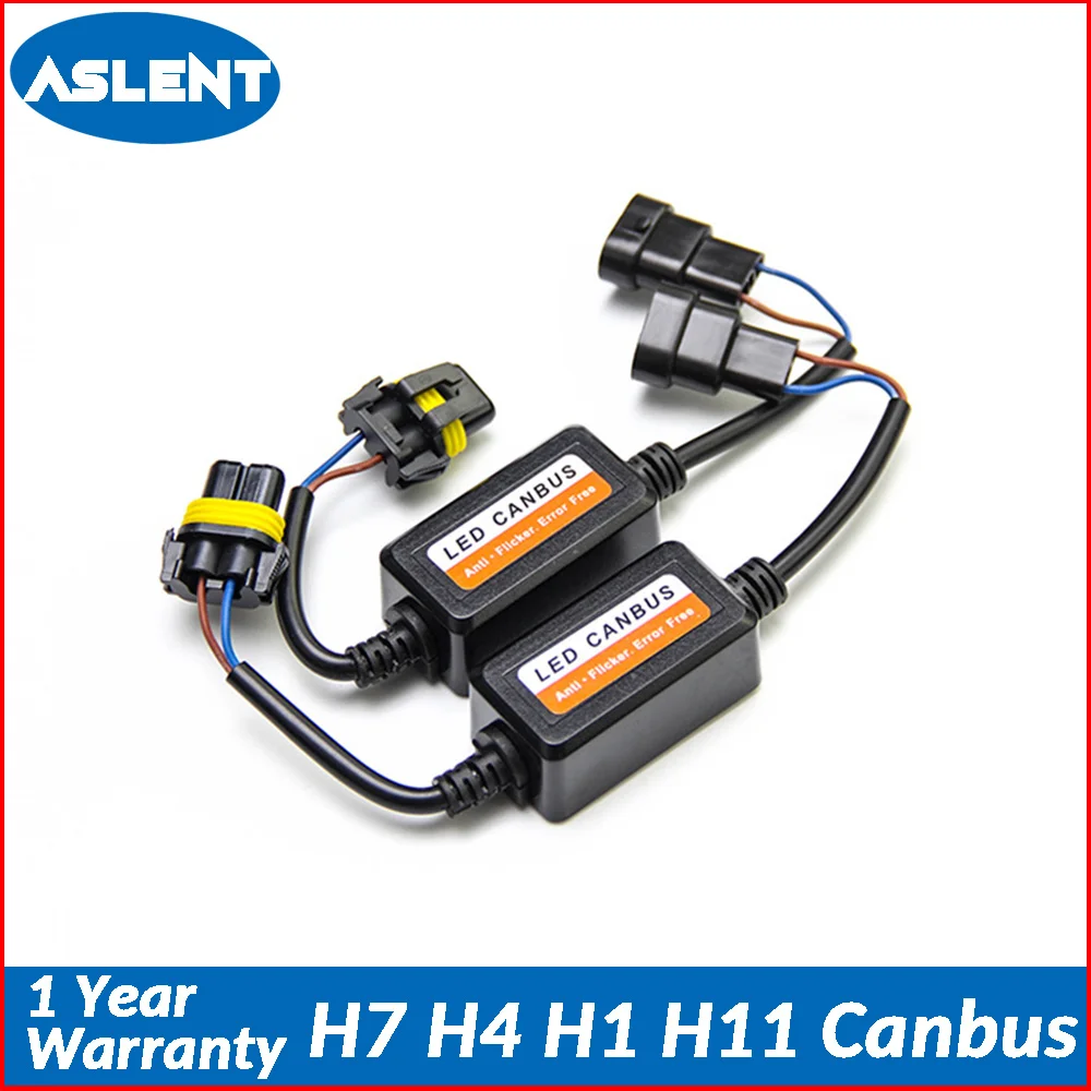 Aslent 2 шт. H4 H7 H1 H11 9005 9006 автомобильный светильник преобразователь can шины без ошибок
