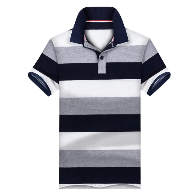 Dark Blue Горная кожа, новинка, повседневная мужская рубашка, хлопок, с коротким рукавом, рубашки для мужчин, s, брендовая одежда, мужская, в полоску, со стоячим воротником, топы, одежда, SA695 - Цвет: Dark Blue