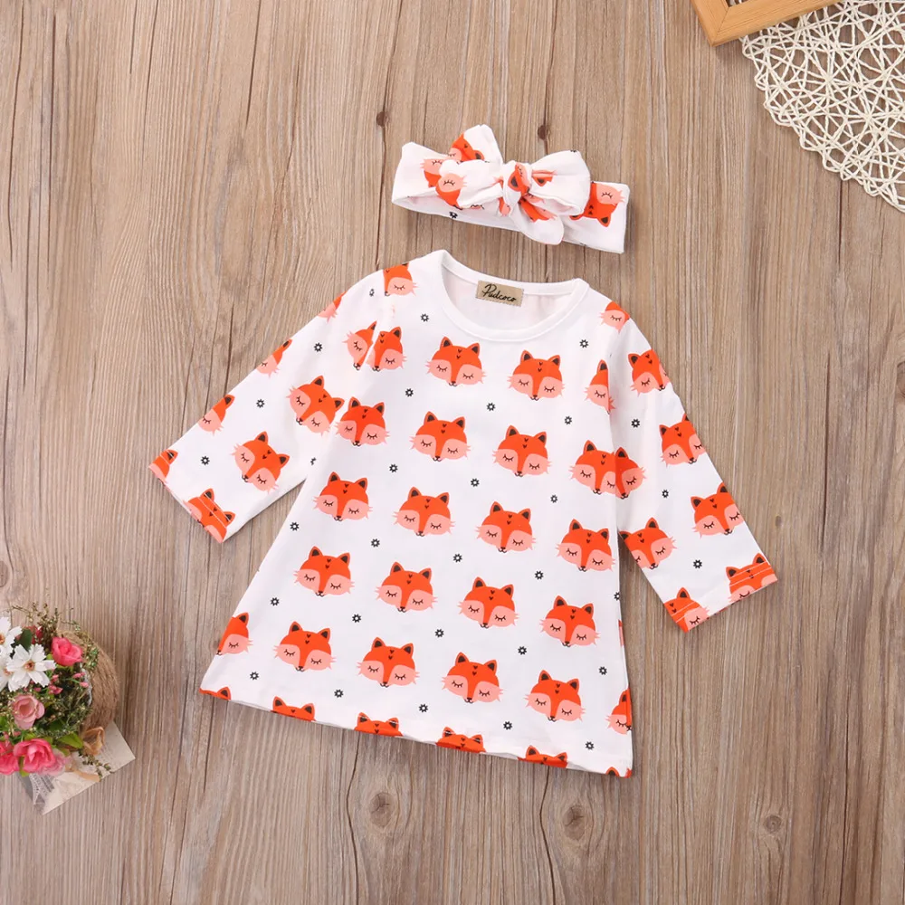 Комплект из 2 предметов модное платье для маленьких девочек пижама новорожденных