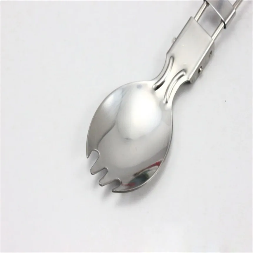 Новое поступление складные ложки из нержавеющей стали вилка для кемпинга