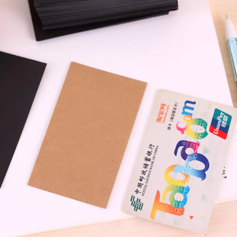 100 шт./лот сделай сам черные и белые бумажные поздравительные открытки для