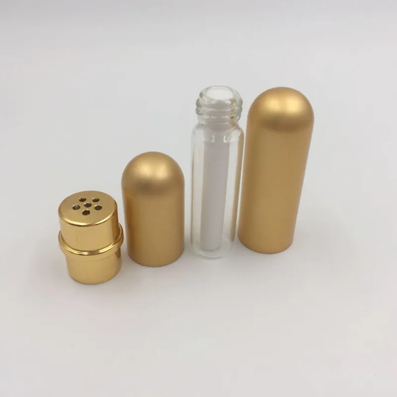 

10pcs/lot 5ml Colored Aluminum Nasal Inhaler with high quality white cotton wicks, aromatherapy metal inhaler for essential oils