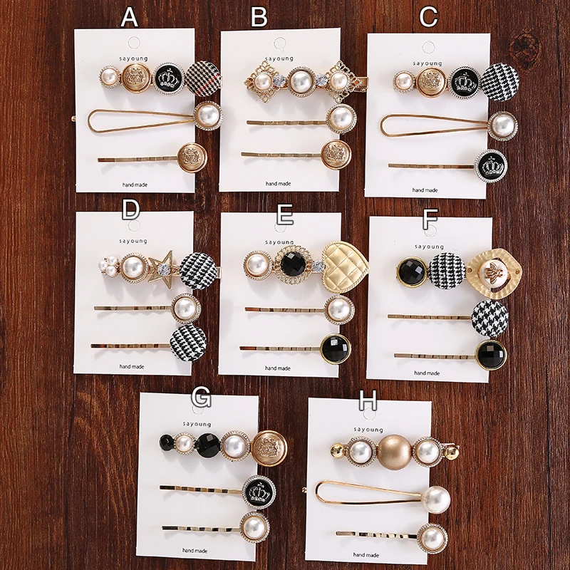 Новинка 3 шт./1 комплект корейские винтажные модные аксессуары для волос в виде