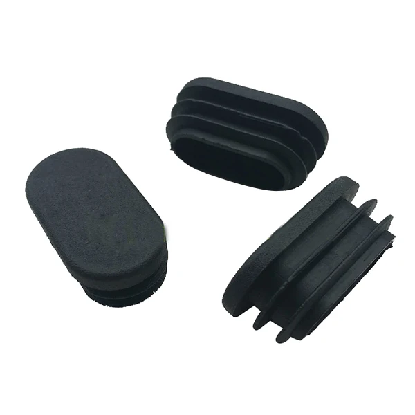 

20pcs Oval Plastic Furniture Leg Plug Blanking End Caps Insert Plugs Bung For Round Pipe Tube 40 mm x 20mm Black