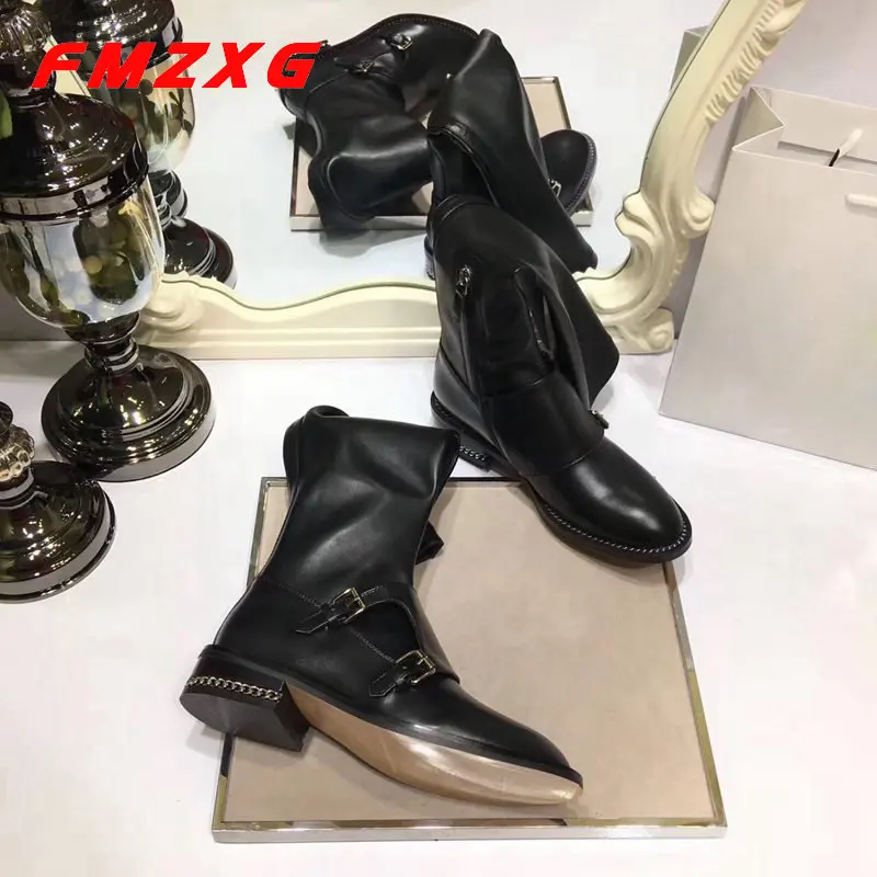 Роскошные Дизайнерские брендовые ботинки наивысшего качества Мотоциклетные из