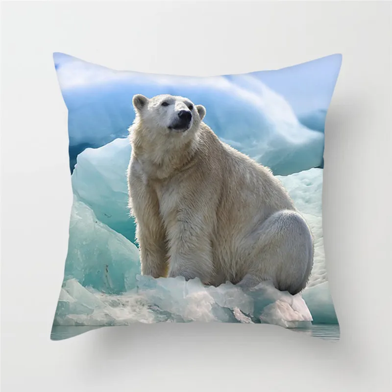Чехол на подушку для дивана fubatacchi Polar Bear домашний декор наволочка автомобиля