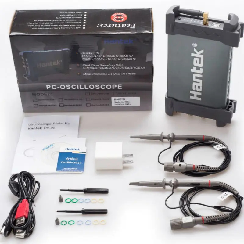 Hantek iDSO1070A цифровой осциллограф 2 канала 70 МГц USB ПК iPhone/iPad/Android/Windows с WIFI