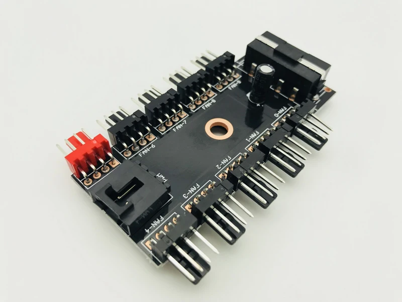 Новый черный PC 1 до 10 4-контактный разделитель Molex Cooler CoolingFan Hub Кабель PWM 12 В адаптер