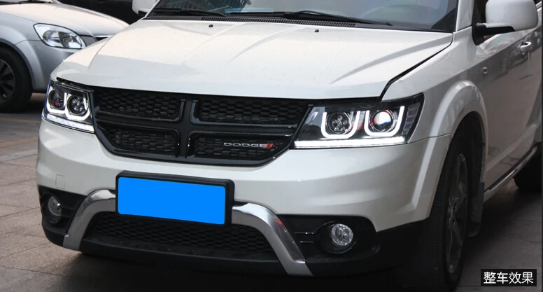 Автомобильный Стайлинг Для Dodge JCUV фары 2009~ для путешествия фары светодиодный DRL Объектив Двойной Луч ксеноновый комплект HID Биксеноновые линзы