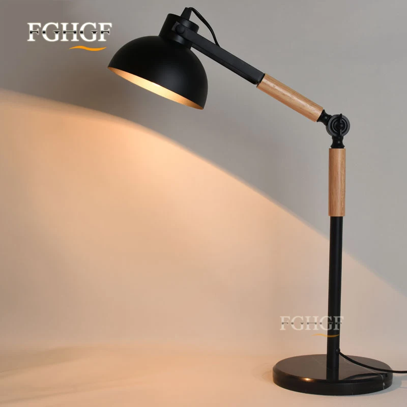 Настольная лампа в американском стиле металлический Светильник E27 для чтения