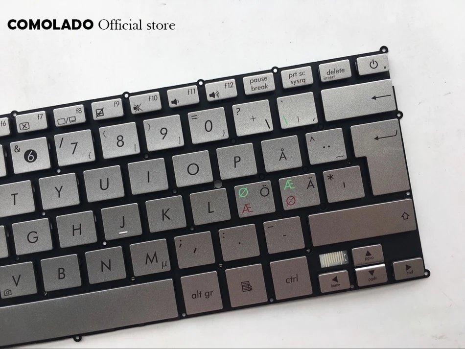 ND Скандинавская клавиатура для Asus Zenbook UX21 UX21E UX21A Серебристая без рамки Клавиатура