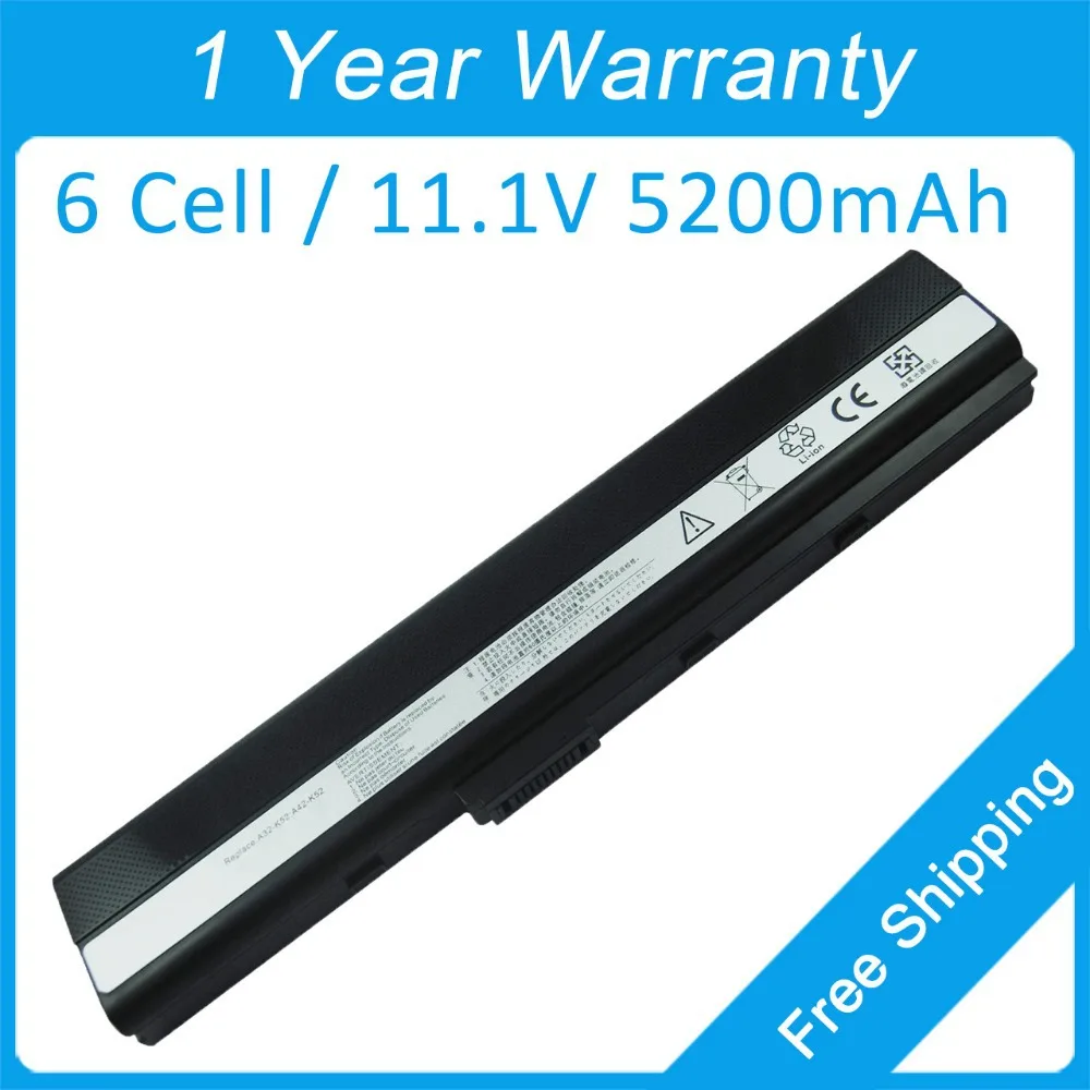 

5200mAh laptop battery for asus A52JT A52JU A52JV K42EI K42JB K42JK K42JP K42JR K42JV K42JY K42JZ A31-K52 A42-K52