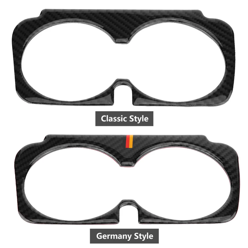 Car Auto Carbon Fiber Cup Holder Frame Trim Sticker for Mercedes Benz C Class W205 C180 C300 GLC Accessories | Автомобили и