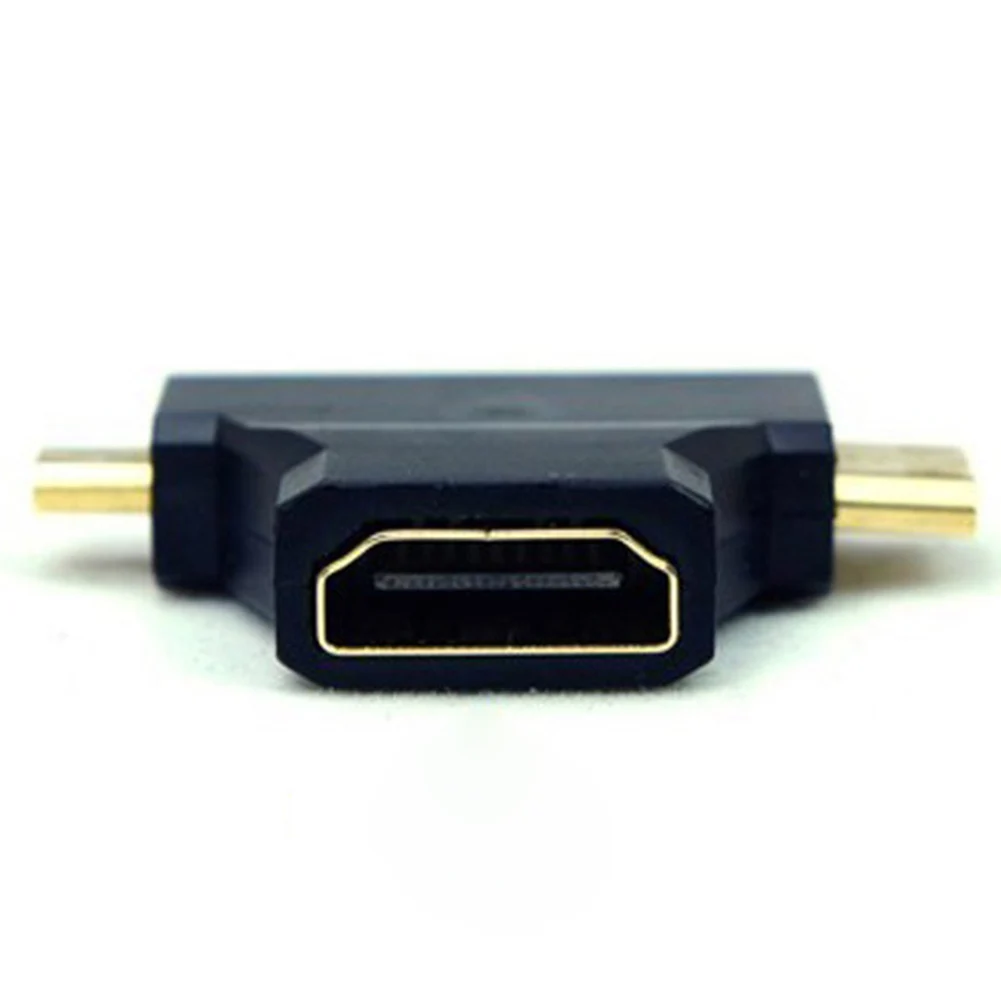 Mini HDMI Male to 1.4 Female Cable Adapter Converter New T-shaped 3 in1 Micro For HDTV 1080P Hdmi |