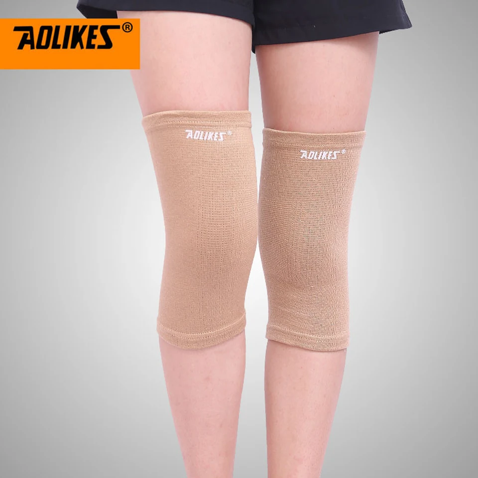 AOLIKES 1 пара эластичный спортивный фиксатор колена для ног защитный наколенник