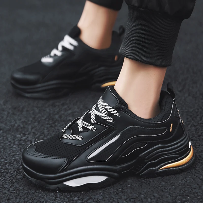 New 2019 Spring Breathable Men Shoes Casual Mesh Light For Lovers Lace Up Flats Sneakers Big Size 39-44 XMR3061 | Обувь