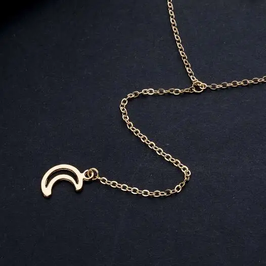 Bohemia Multilayer Necklace Wafer Chain Crystal Pendant Moon Layered Ethnic Women Gift Jewelery |