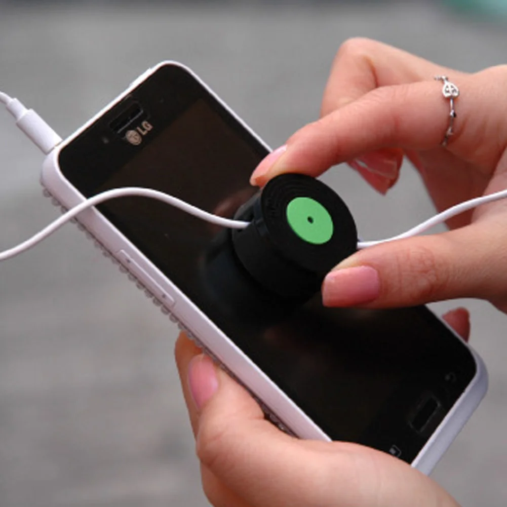 New Hot Sell Round Cable Winder Earphone Organizer Wrap Headphone Wire Holder Tie Manager For Headset &amp | Электроника